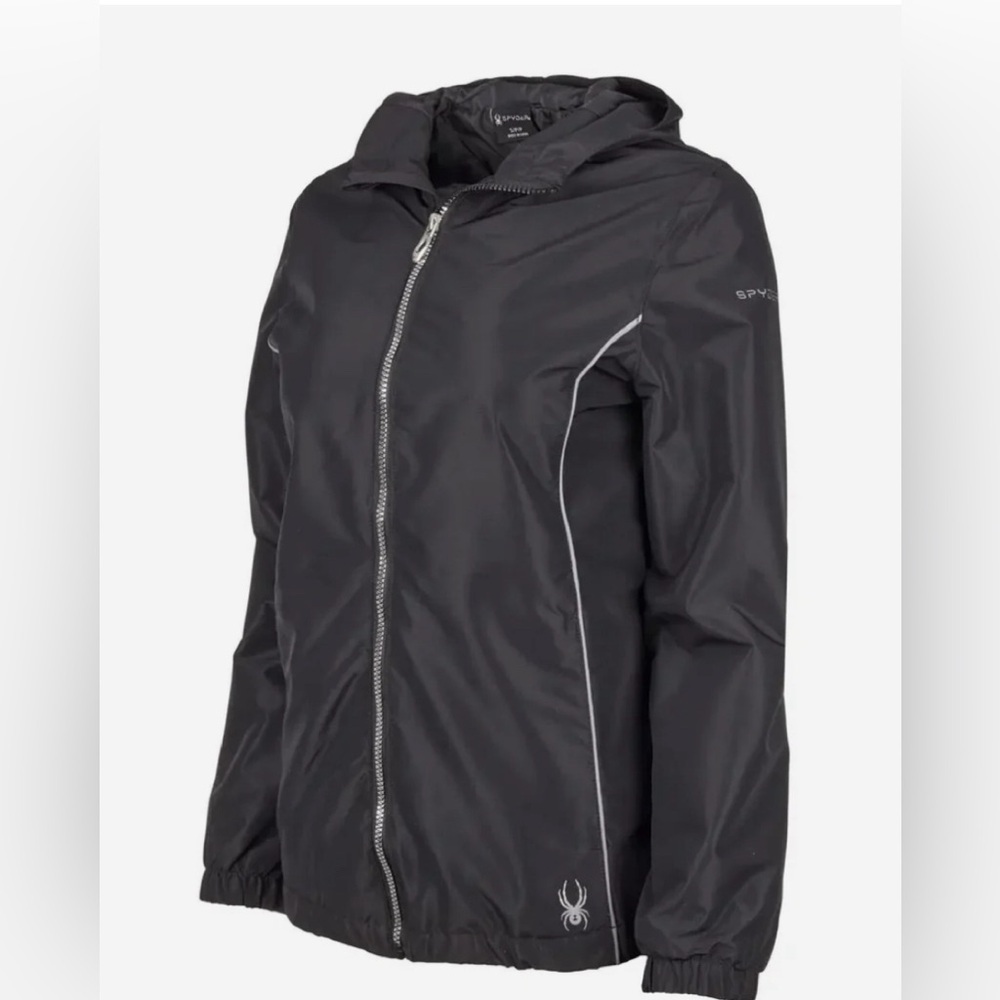 Spyder Piping front zip Windbreaker with hood